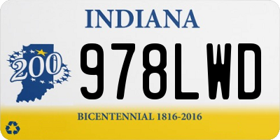 IN license plate 978LWD