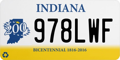 IN license plate 978LWF