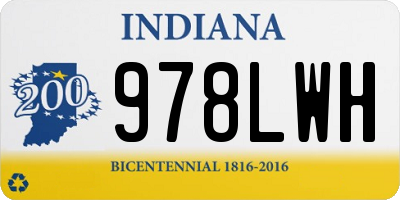 IN license plate 978LWH