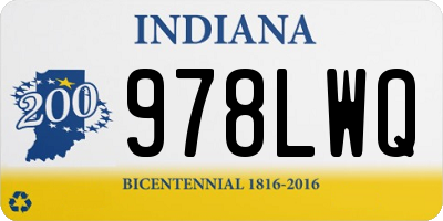 IN license plate 978LWQ