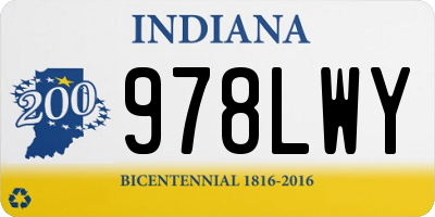 IN license plate 978LWY
