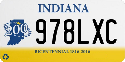 IN license plate 978LXC