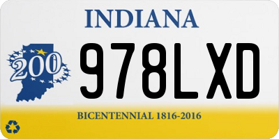 IN license plate 978LXD