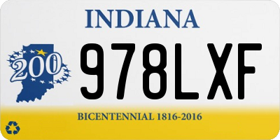 IN license plate 978LXF