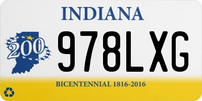 IN license plate 978LXG