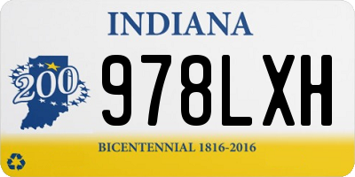 IN license plate 978LXH
