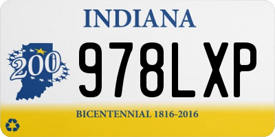 IN license plate 978LXP