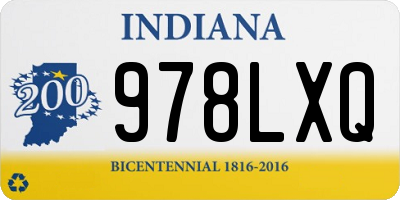 IN license plate 978LXQ