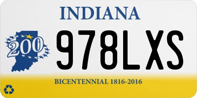 IN license plate 978LXS