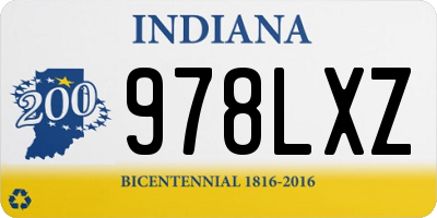 IN license plate 978LXZ