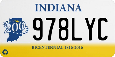 IN license plate 978LYC