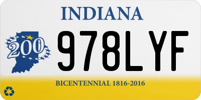 IN license plate 978LYF