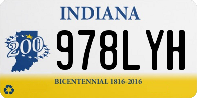 IN license plate 978LYH