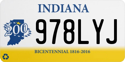 IN license plate 978LYJ