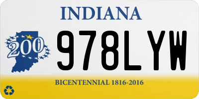 IN license plate 978LYW