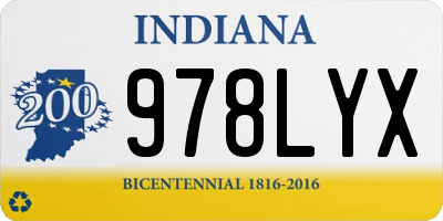 IN license plate 978LYX