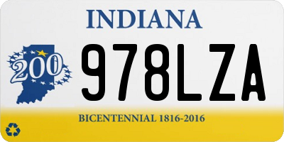 IN license plate 978LZA