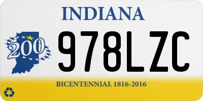 IN license plate 978LZC