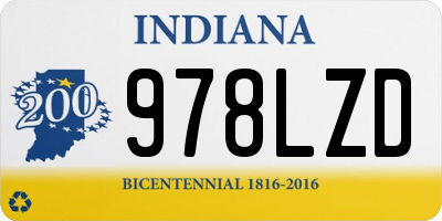 IN license plate 978LZD