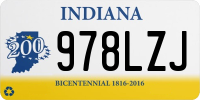 IN license plate 978LZJ