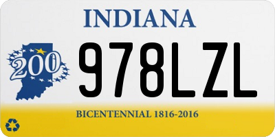 IN license plate 978LZL