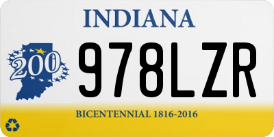 IN license plate 978LZR