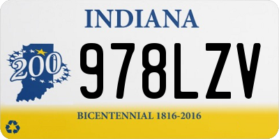 IN license plate 978LZV