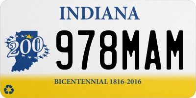 IN license plate 978MAM