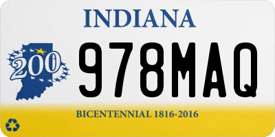 IN license plate 978MAQ