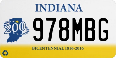 IN license plate 978MBG
