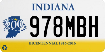 IN license plate 978MBH