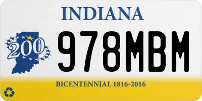 IN license plate 978MBM