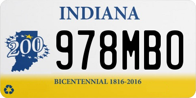 IN license plate 978MBO