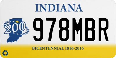 IN license plate 978MBR