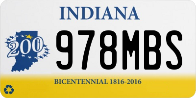 IN license plate 978MBS