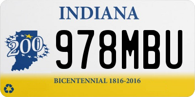 IN license plate 978MBU