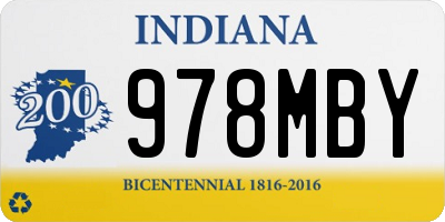 IN license plate 978MBY