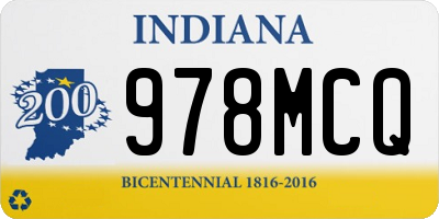IN license plate 978MCQ