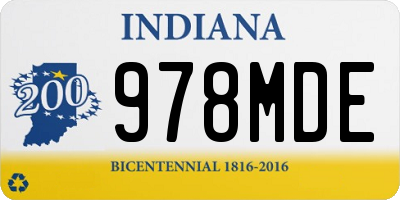 IN license plate 978MDE