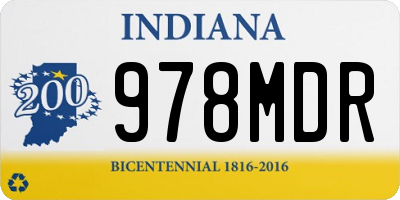 IN license plate 978MDR