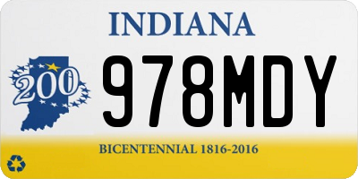 IN license plate 978MDY