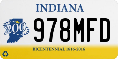 IN license plate 978MFD