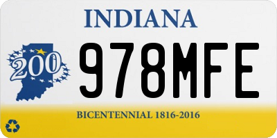 IN license plate 978MFE