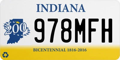 IN license plate 978MFH