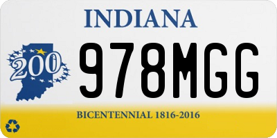 IN license plate 978MGG