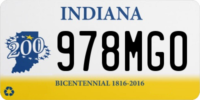 IN license plate 978MGO