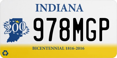 IN license plate 978MGP