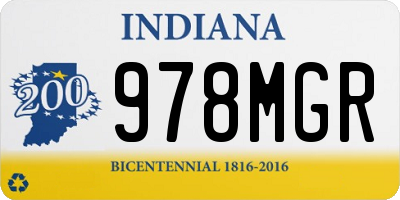 IN license plate 978MGR