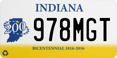 IN license plate 978MGT
