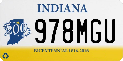 IN license plate 978MGU